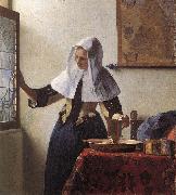 VERMEER VAN DELFT, Jan Young Woman with a Water Jug wer china oil painting reproduction